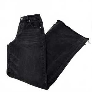 Dear John Black Cotton Blend Wide-Leg Jeans | Women’s Size 0